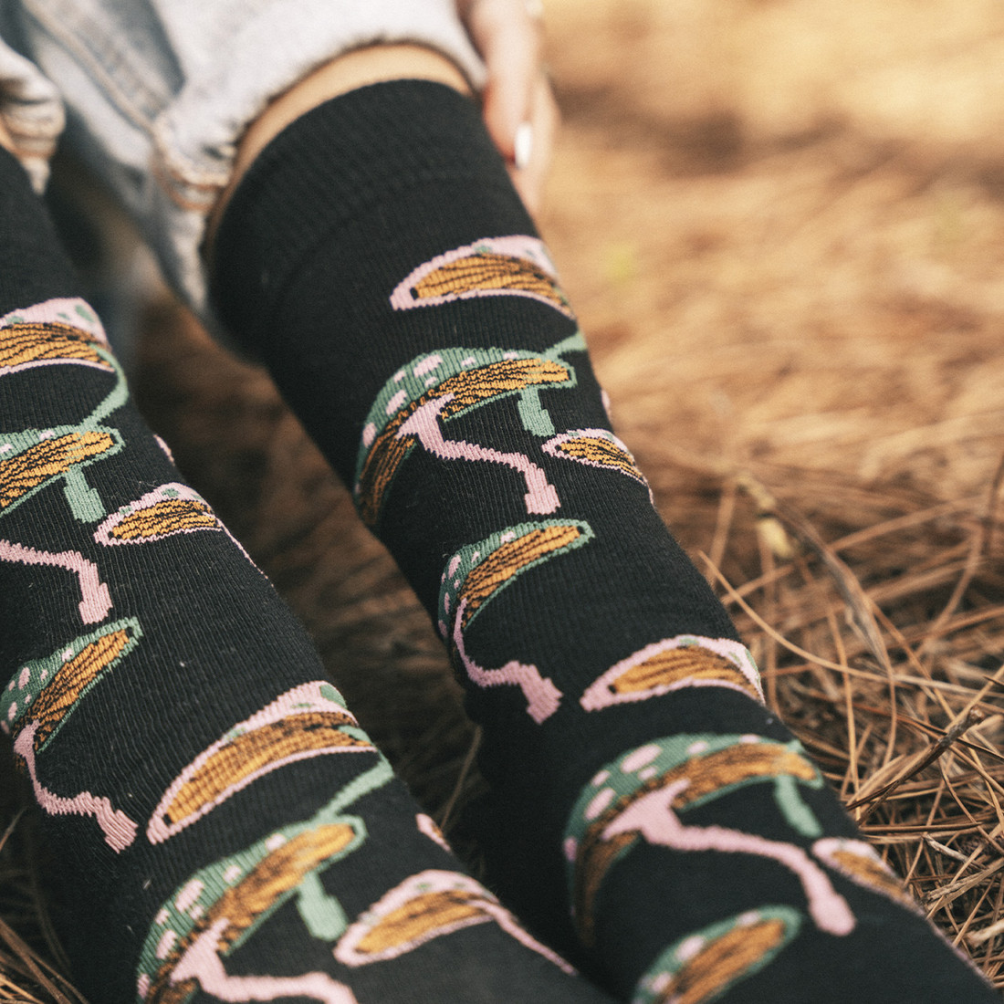 Meia Casual Norden Cogumelos