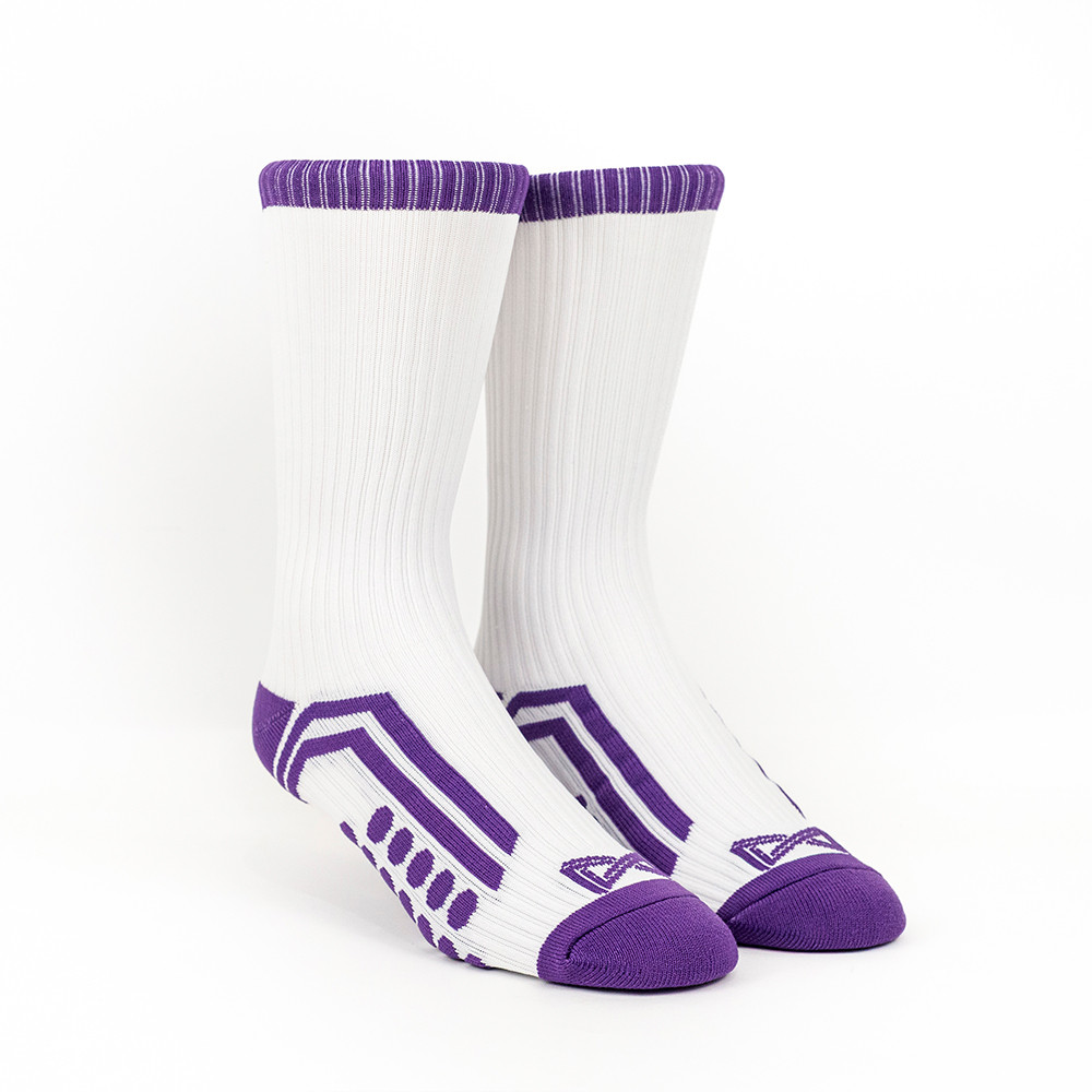Meia Performance Pro Norden em Emana Branco e Roxo - TAM: 34/37