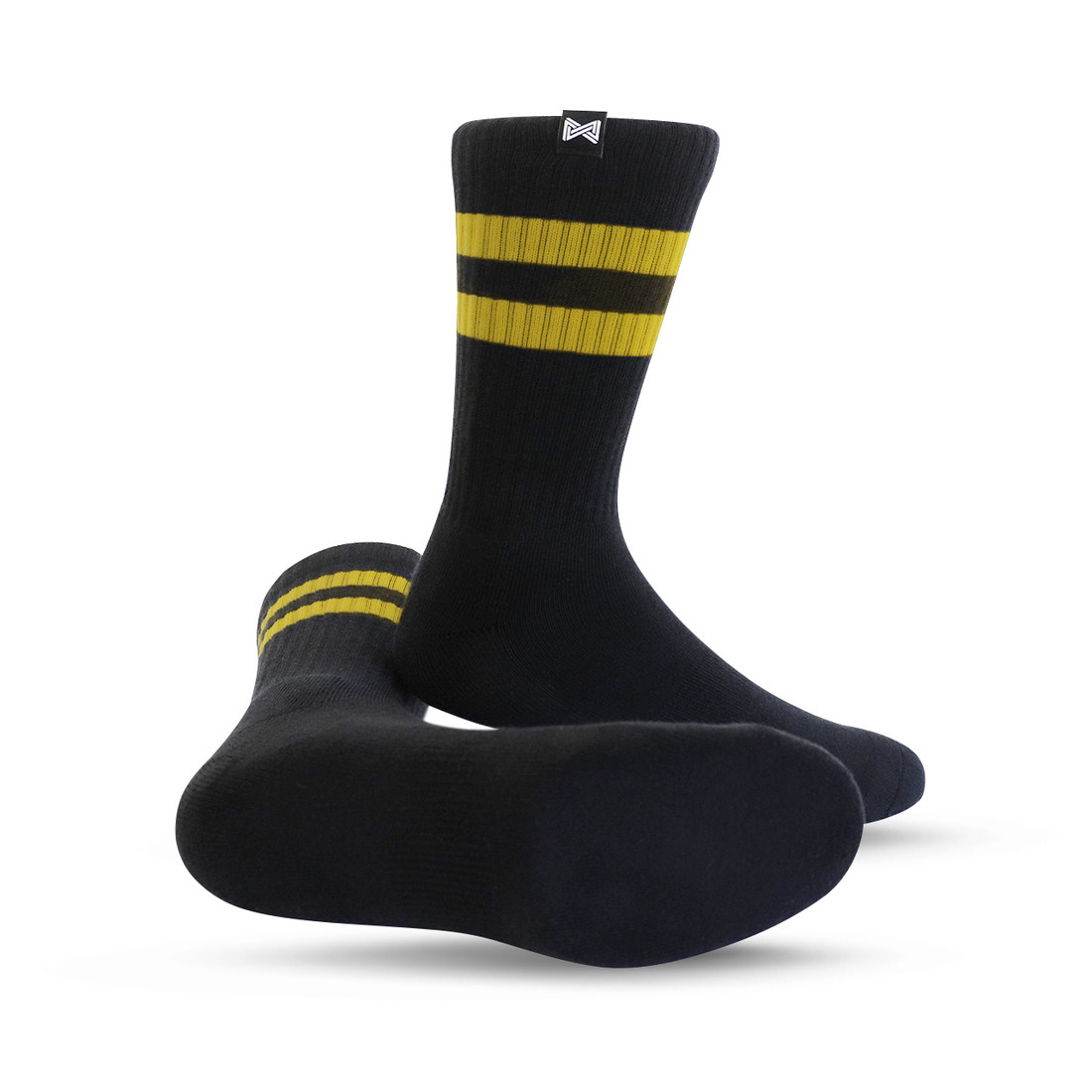 Meia Esportiva Norden Old School Preto e Amarelo 44/48