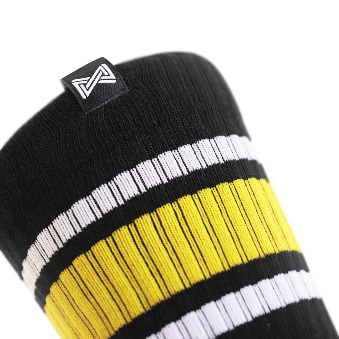 Meia Esportiva Norden Stripe Preto e Amarelo