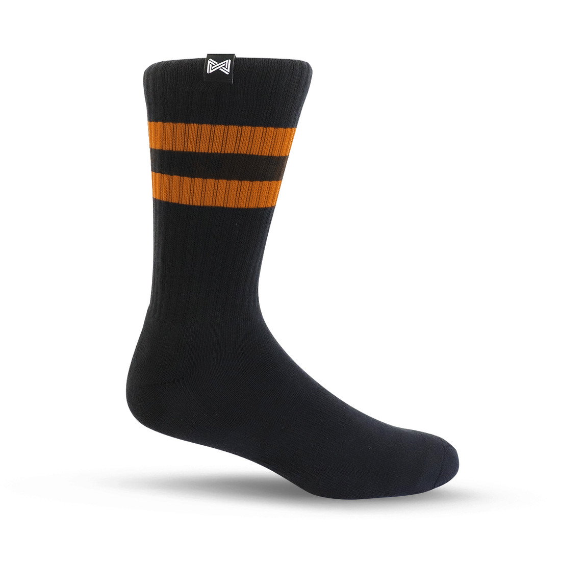 Meia Esportiva Norden Old Style Preto e Laranja
