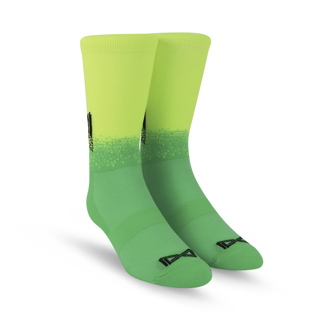 Meia Performance Norden Degradê Amarelo e Verde Meia Performance Norden Degradê Amarelo e Verde