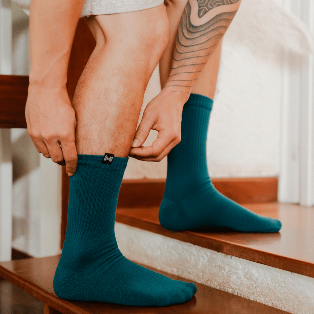 Meia Esportiva Norden Básica Turquesa