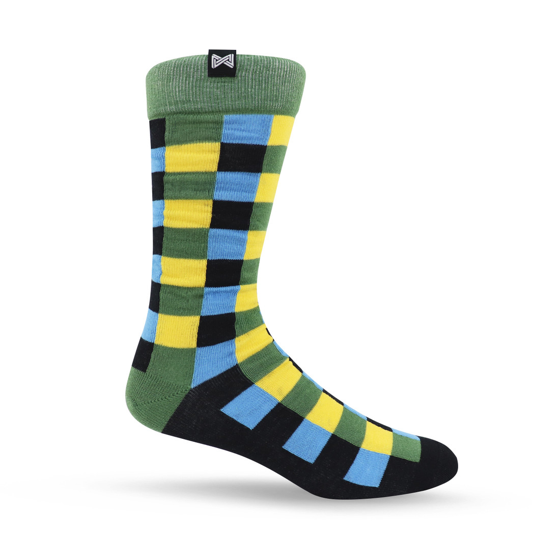 Meia Casual Norden Quadri Verde