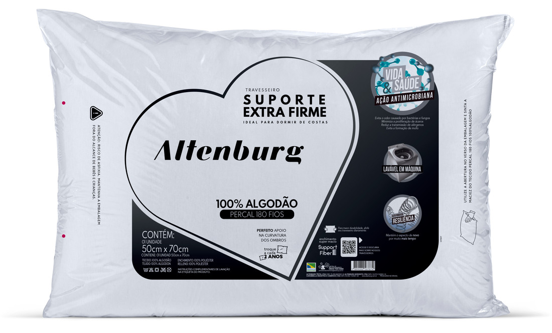 Travesseiro  Suporte Extra Firme - Altenburg
