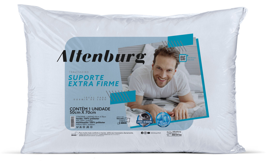 Travesseiro Suporte Microfibra Extra Firme - Altenburg