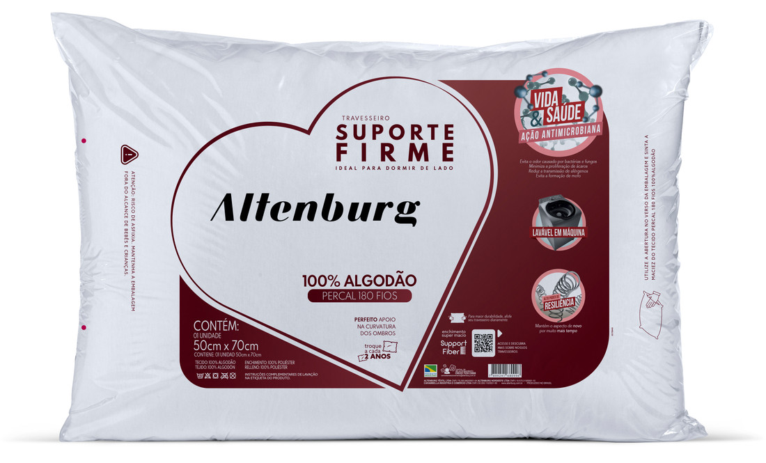 Travesseiro Suporte Firme -  Altenburg
