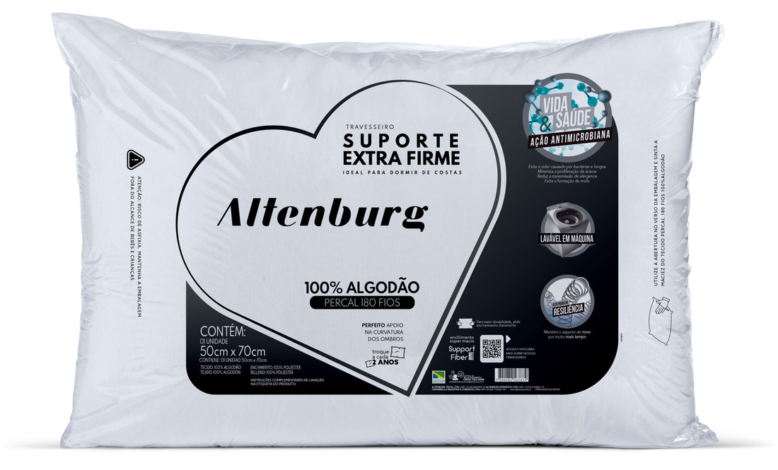 Travesseiro  Suporte Extra Firme - Altenburg
