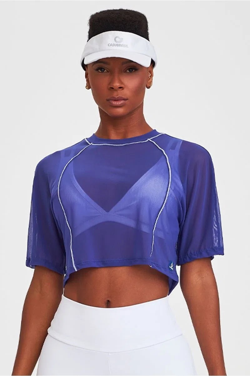 Cropped Tule com Recortes Caju Brasil 012.070