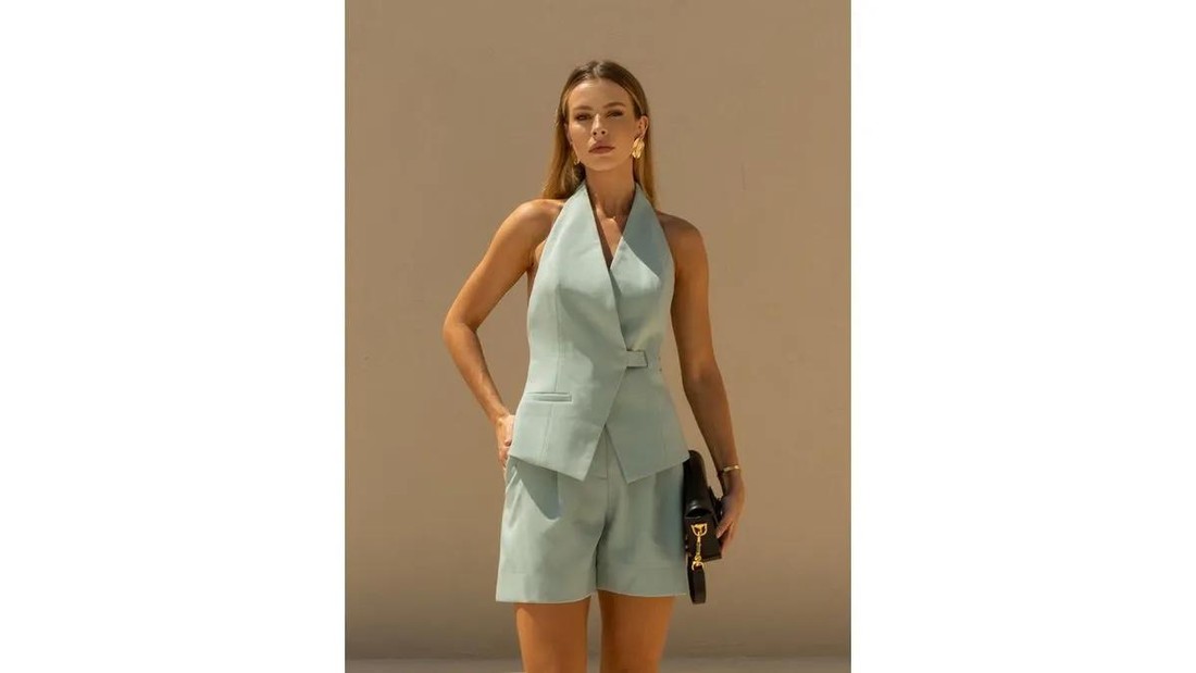 Conjunto Alfaiataria Resort - Azul Gelato