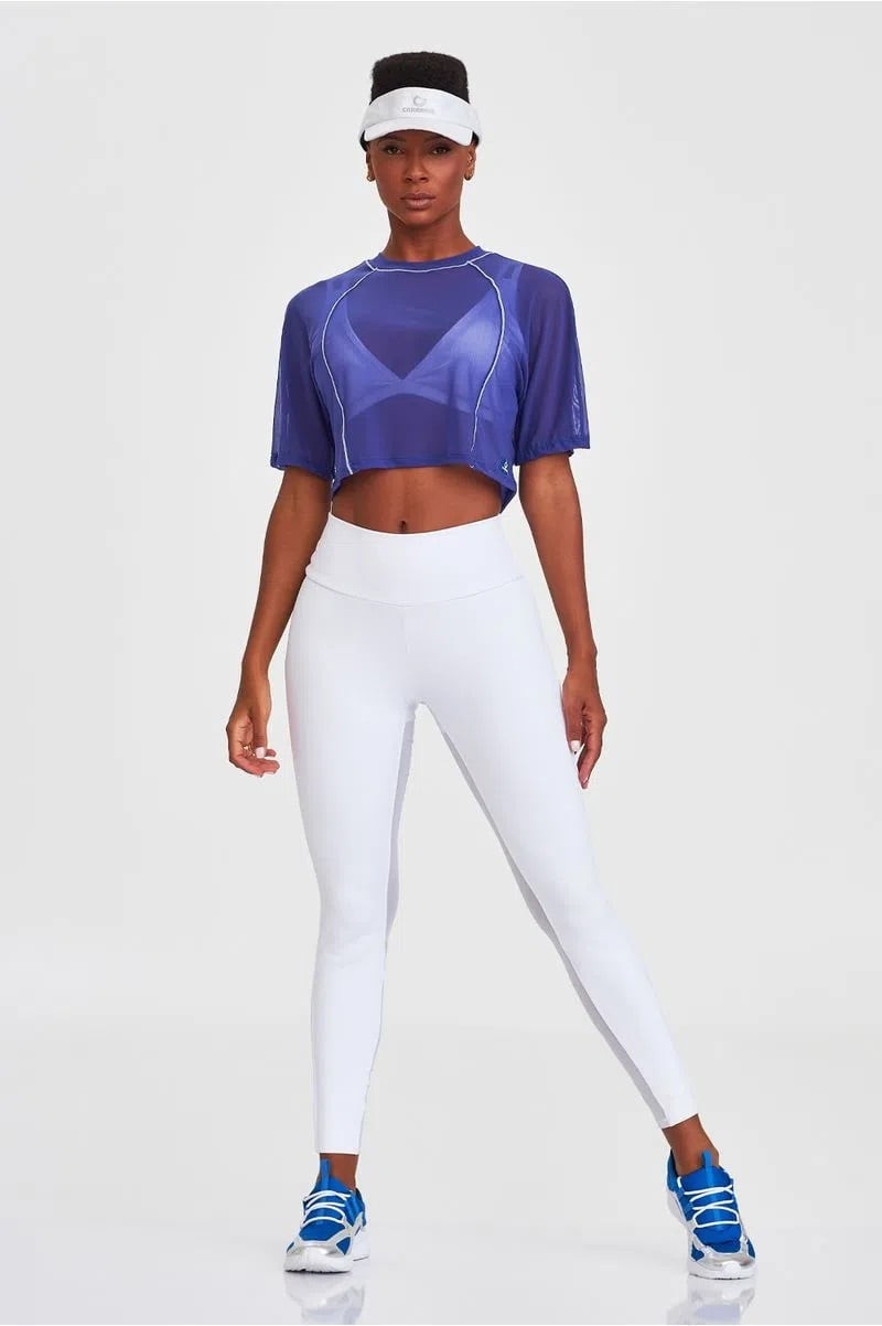 Cropped Tule com Recortes Caju Brasil 012.070