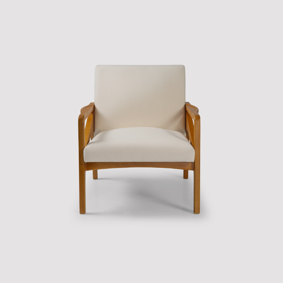 Poltrona de Madeira Maciça Estofada Bormio Premium Poltrona de Madeira Maciça Estofada Bormio Premium