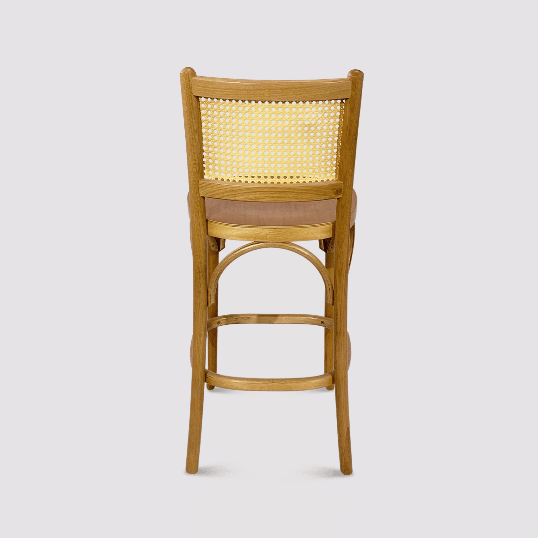 Banqueta Luxemburgo de Madeira Maciça Encosto em Tela Banqueta Luxemburgo de Madeira Maciça Encosto em Tela