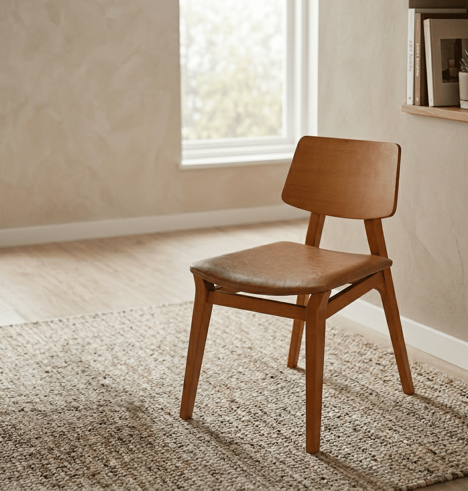 Cadeira Parma Estofada em Madeira Maciça com Design Sofisticado Cadeira Parma Estofada em Madeira Maciça com Design Sofisticado
