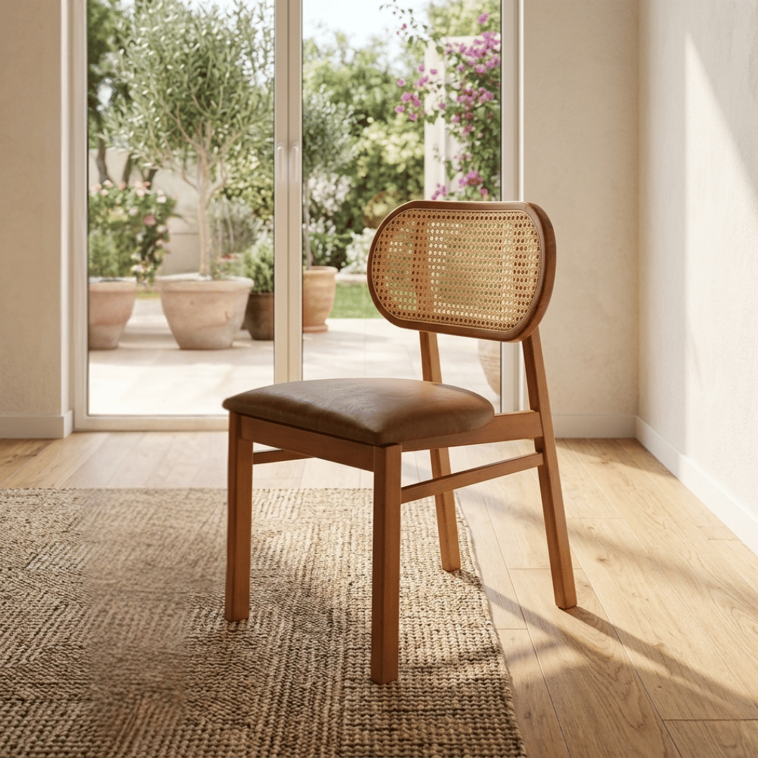 Cadeira Milão Estofada em Madeira Maciça com Design Tradicional Moderno Cadeira Milão Estofada em Madeira Maciça com Design Tradicional Moderno