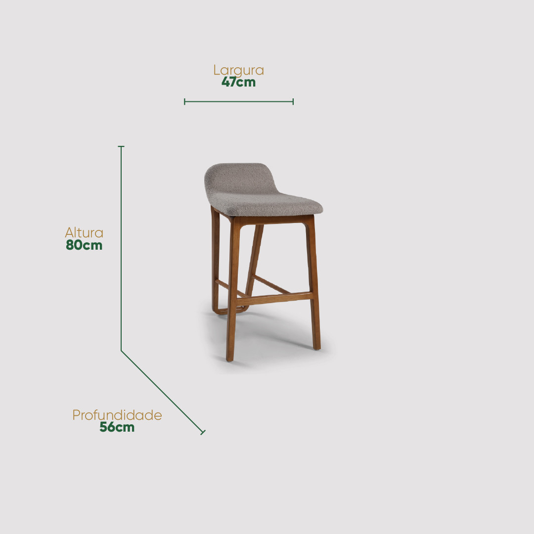 Banqueta de Madeira Maciça Pilar Design Banqueta de Madeira Maciça Pilar Design