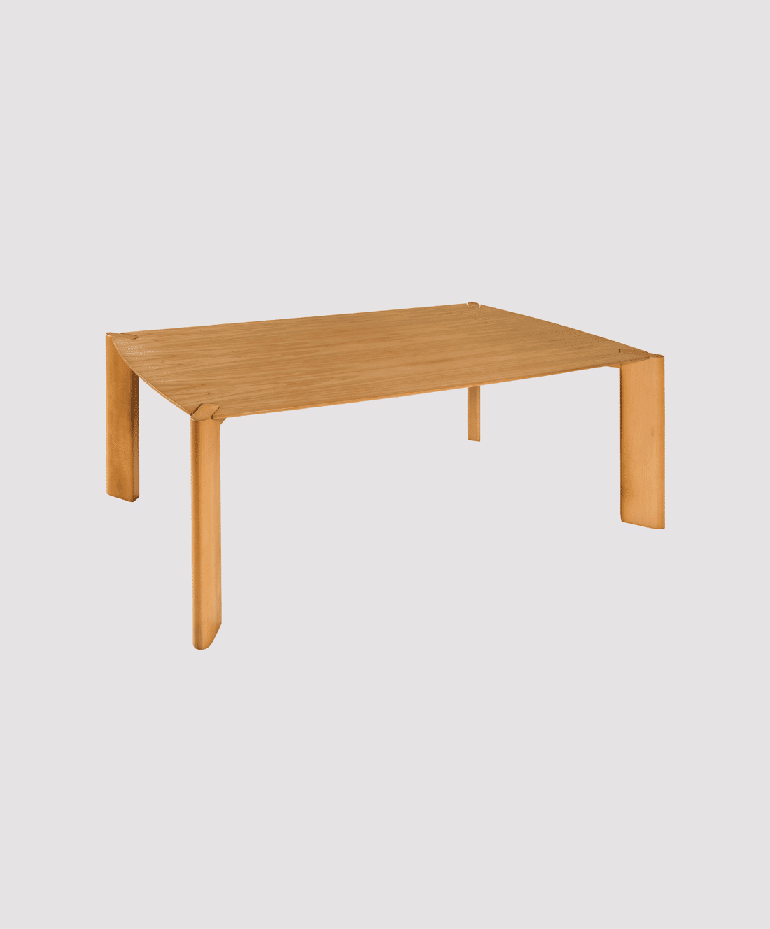 Mesa de Jantar Gênova com Tampo Laminado e Estrutura em Madeira Mesa de Jantar Gênova com Tampo Laminado e Estrutura em Madeira