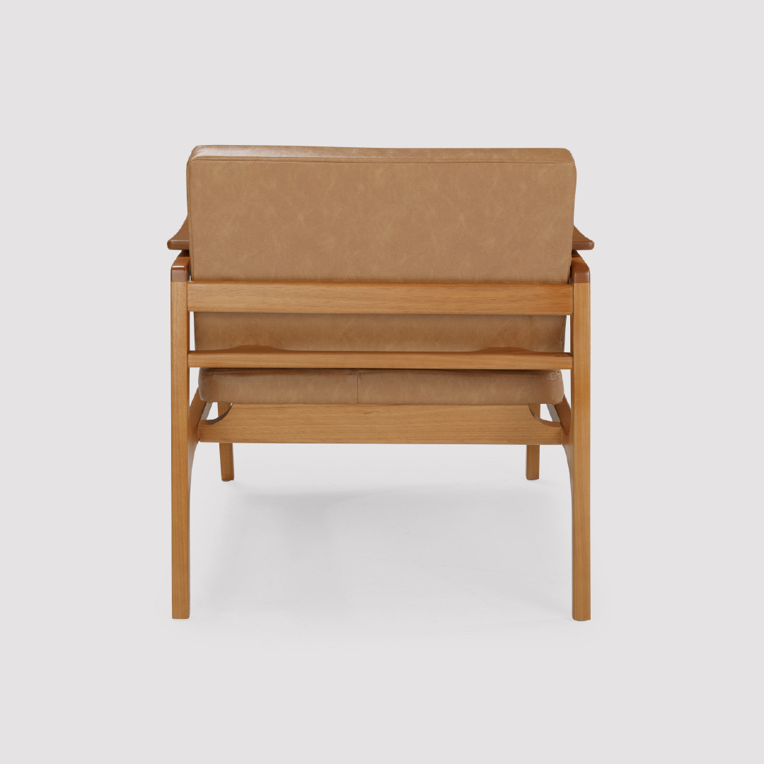 Poltrona de Madeira com Assento Flutuante Viterbo Poltrona de Madeira com Assento Flutuante Viterbo