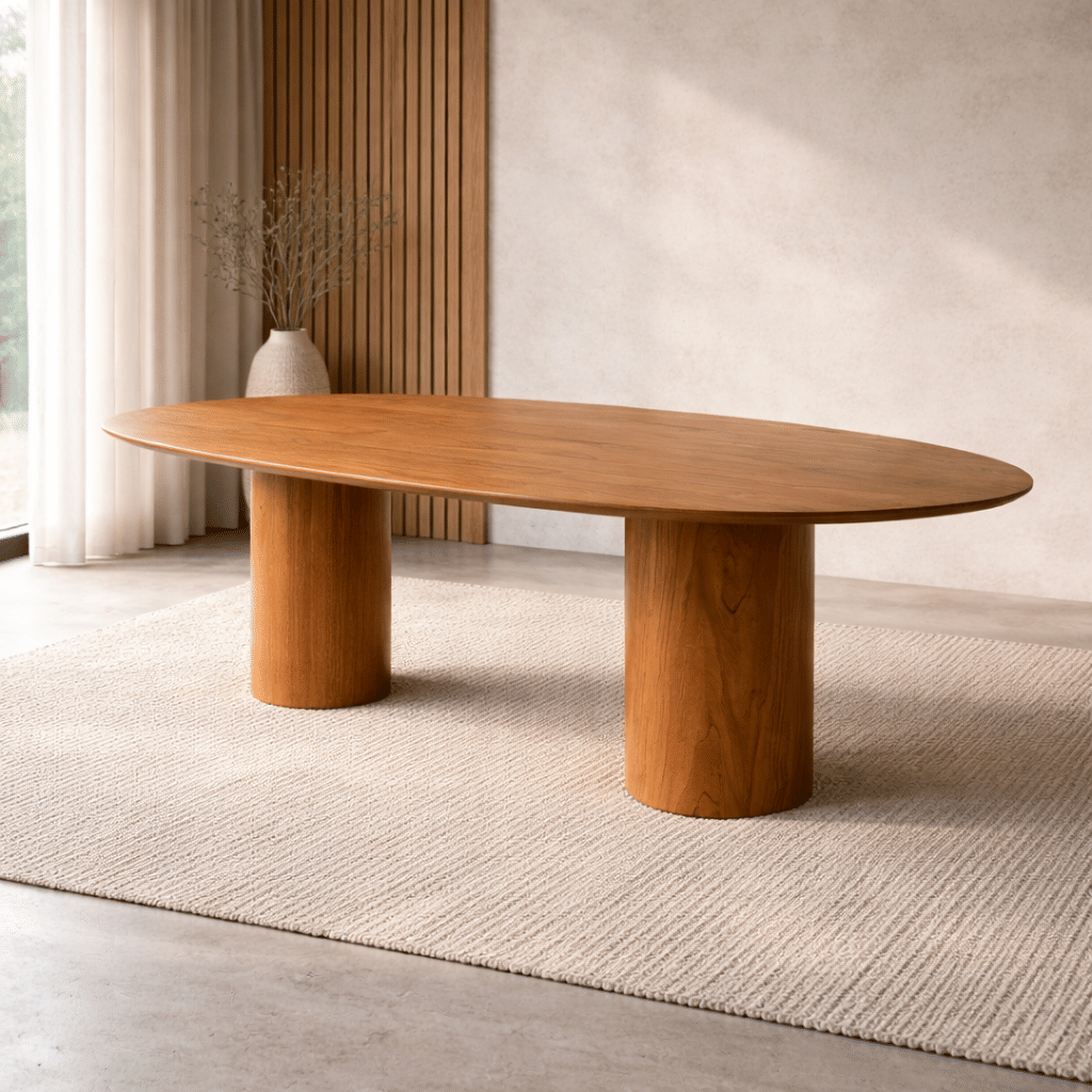 Mesa de Jantar Orgânica Brisa 4 a 10 Lugares em Madeira Laminada Design Contemporâneo Mesa de Jantar Orgânica Brisa 4 a 10 Lugares em Madeira Laminada Design Contemporâneo