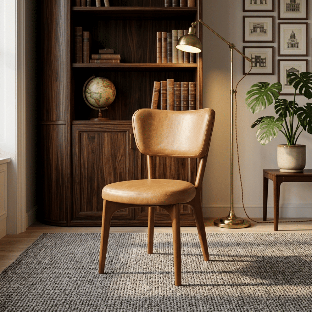 Cadeira Bari Estofada em Madeira Maciça com Design Moderno e Personalidade Cadeira Bari Estofada em Madeira Maciça com Design Moderno e Personalidade