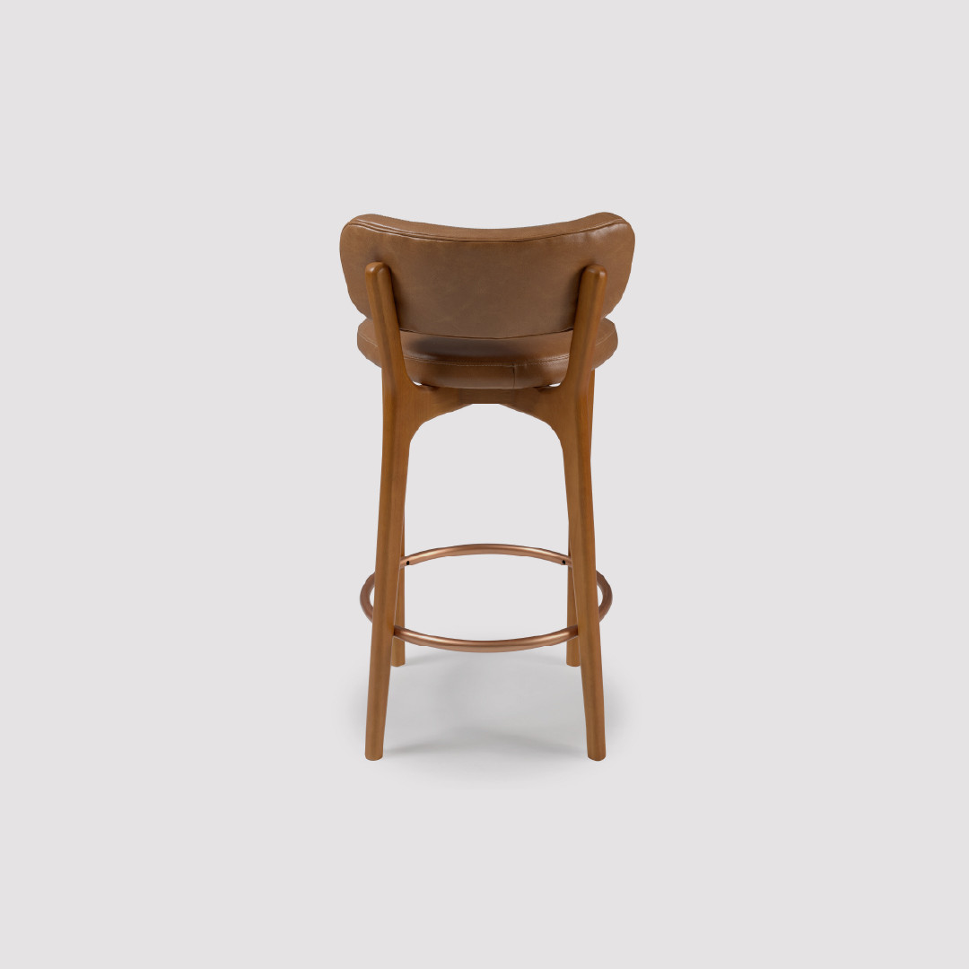 Banqueta Bari em Madeira Maciça Com Design Moderno e Personalidade Banqueta Bari em Madeira Maciça Com Design Moderno e Personalidade
