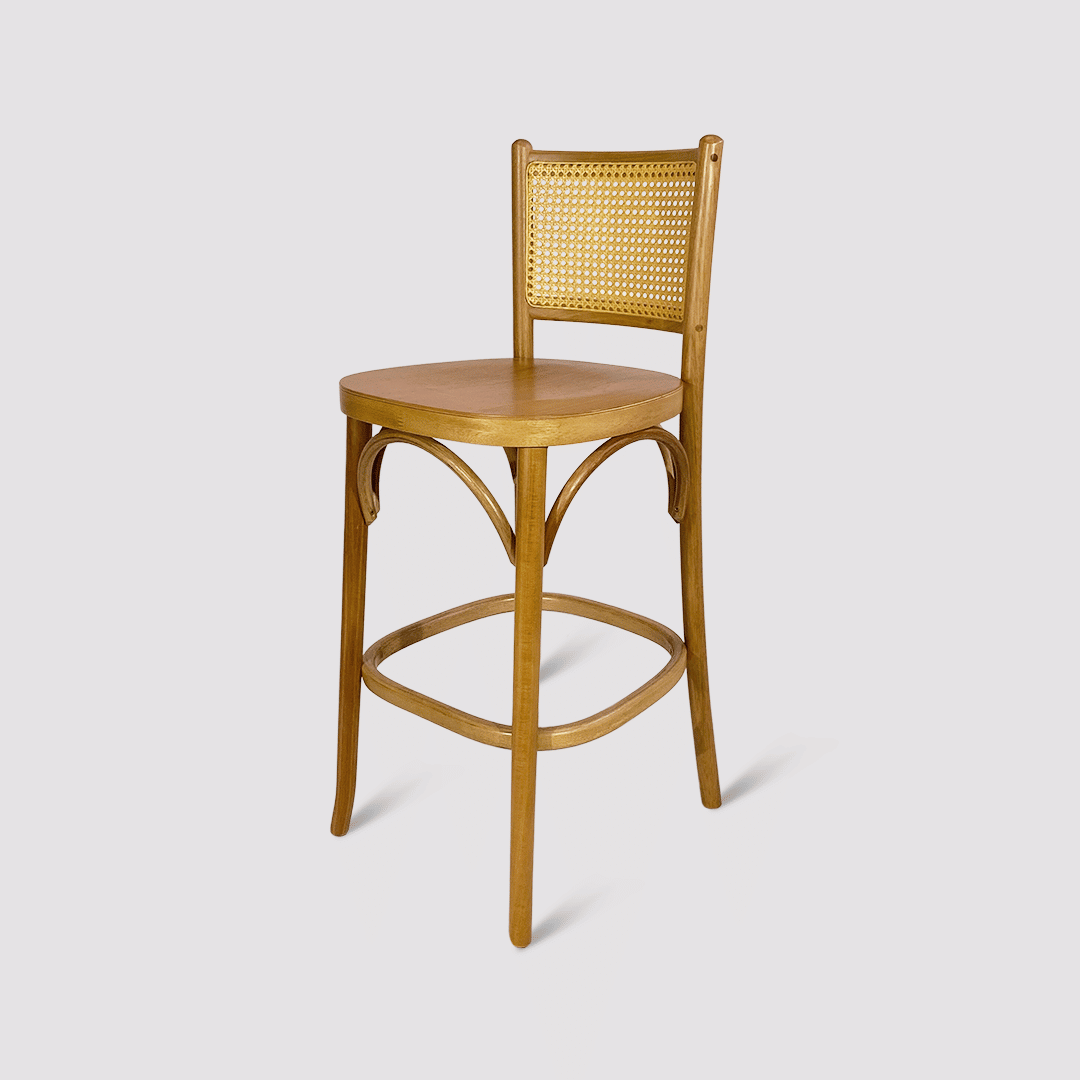 Banqueta Luxemburgo de Madeira Maciça Encosto em Tela Banqueta Luxemburgo de Madeira Maciça Encosto em Tela