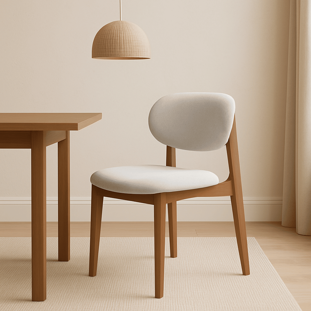 Cadeira Cairo Estofada em Madeira Maciça com Design Funcional Cadeira Cairo Estofada em Madeira Maciça com Design Funcional