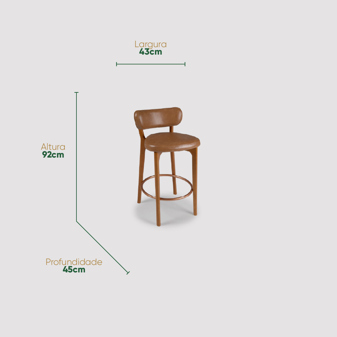 Banqueta Bari em Madeira Maciça Com Design Moderno e Personalidade Banqueta Bari em Madeira Maciça Com Design Moderno e Personalidade