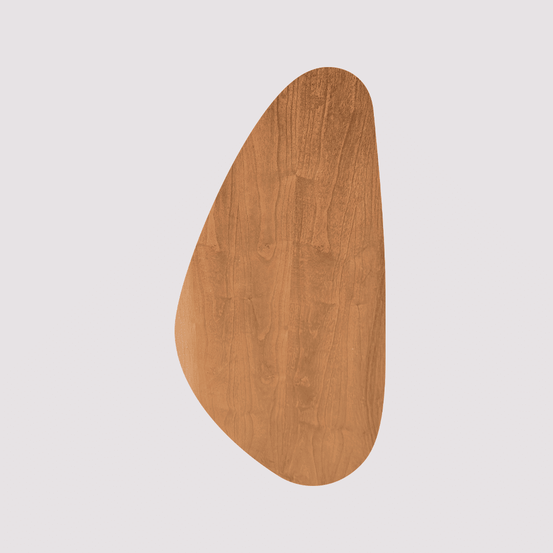 Mesa de Jantar Orgânica Nilo 4 a 10 Lugares em Madeira Laminada Design Moderno