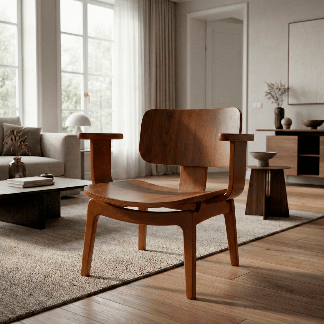 Poltrona de Madeira Curvada Bolzano Design Orgânico Poltrona de Madeira Curvada Bolzano Design Orgânico