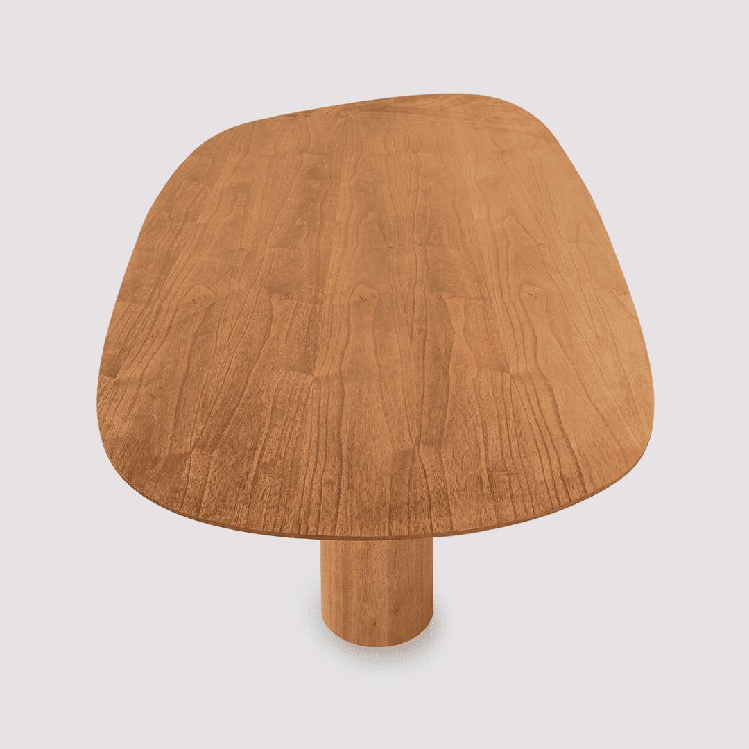 Mesa de Jantar Orgânica Brisa 4 a 10 Lugares em Madeira Laminada Design Contemporâneo