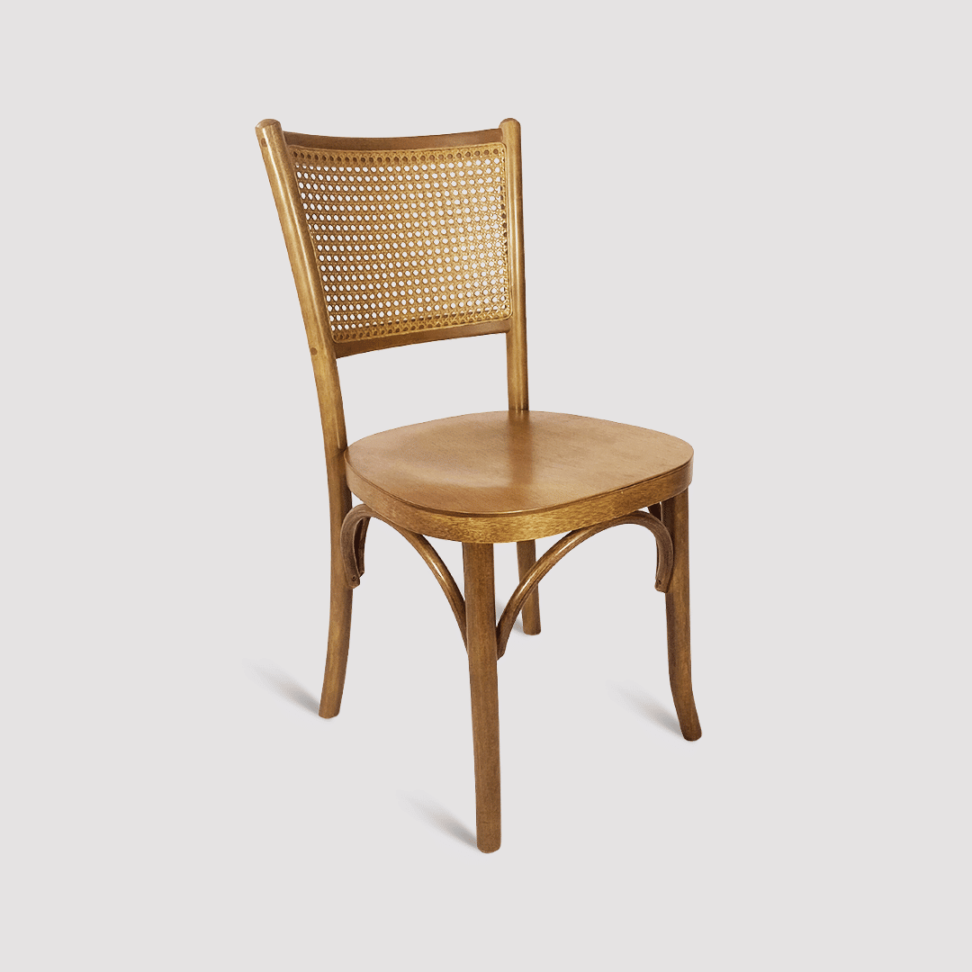 Cadeira Luxemburgo em Madeira Maciça com Tela Natural e Design Sustentável Cadeira Luxemburgo em Madeira Maciça com Tela Natural e Design Sustentável