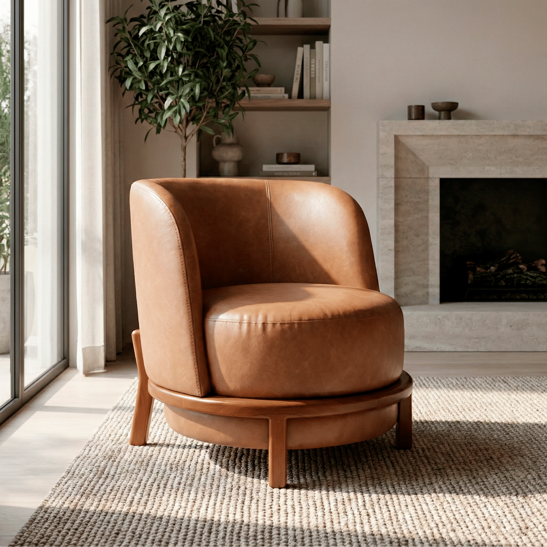 Poltrona de Madeira Maciça Estofada Ring Design Premium Poltrona de Madeira Maciça Estofada Ring Design Premium