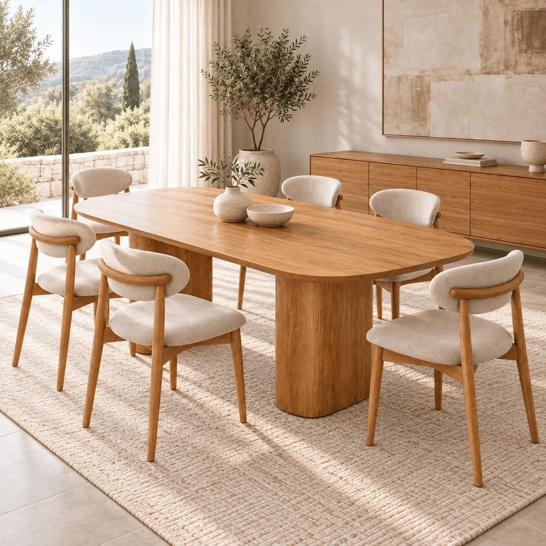 Conjunto De Jantar Mesa 240x120cm Valencia Com 6 Cadeiras Porto Conjunto De Jantar Mesa 240x120cm Valencia Com 6 Cadeiras Porto