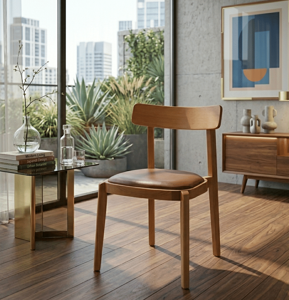 Cadeira Torino Estofada em Madeira Maciça com Design Clean e Minimalista Cadeira Torino Estofada em Madeira Maciça com Design Clean e Minimalista