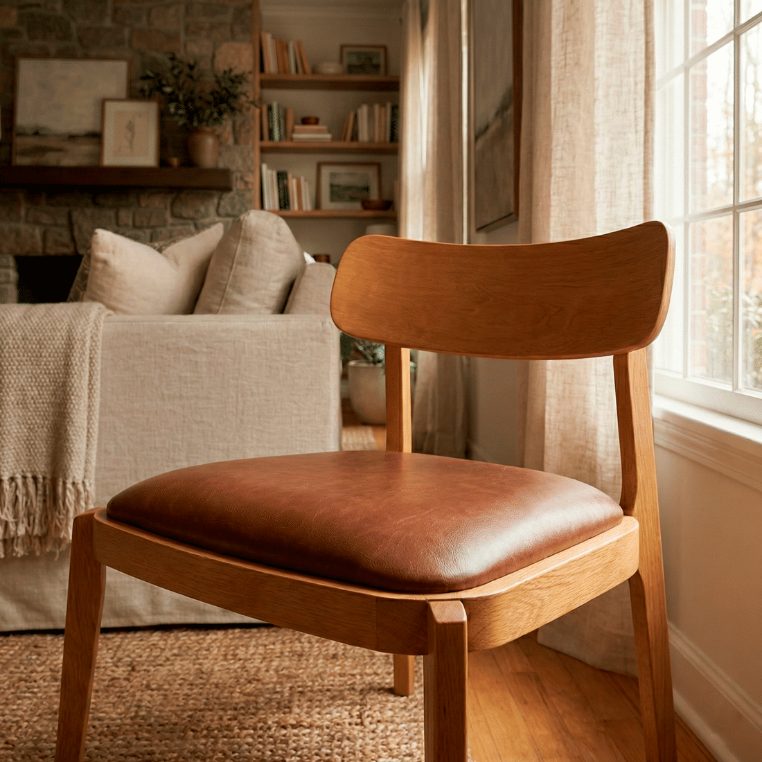 Poltrona de Madeira Maciça Estofada Torino Confortável Poltrona de Madeira Maciça Estofada Torino Confortável