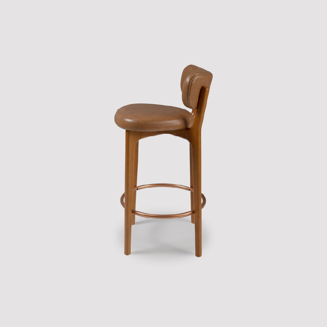 Banqueta Bari em Madeira Maciça Com Design Moderno e Personalidade Banqueta Bari em Madeira Maciça Com Design Moderno e Personalidade