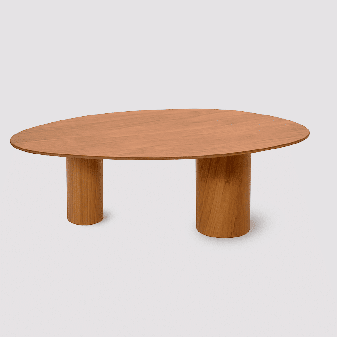 Mesa de Jantar Orgânica Nilo 4 a 10 Lugares em Madeira Laminada Design Moderno