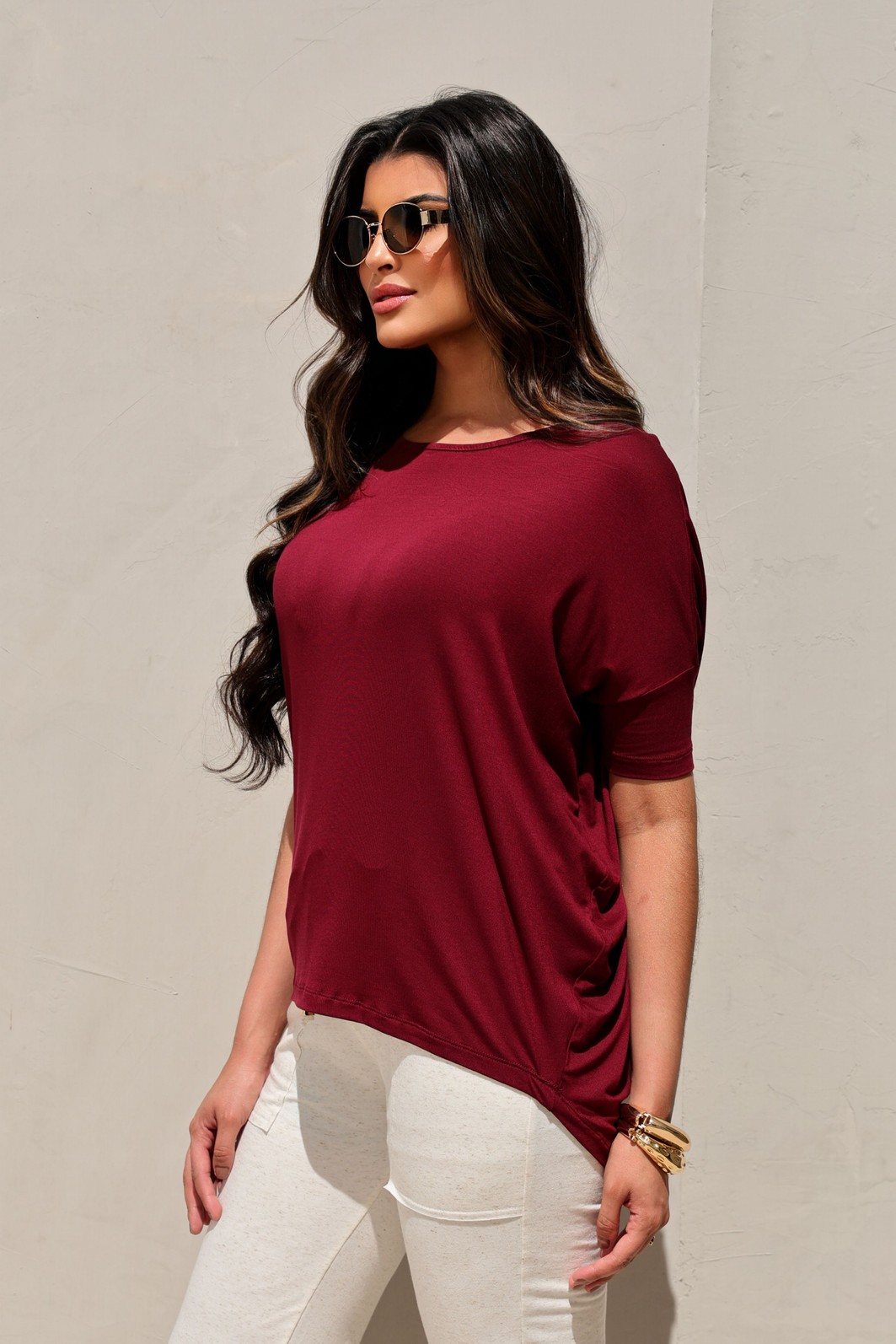 BLUSA AMPLA - BORDÔ BLUSA AMPLA - BORDÔ