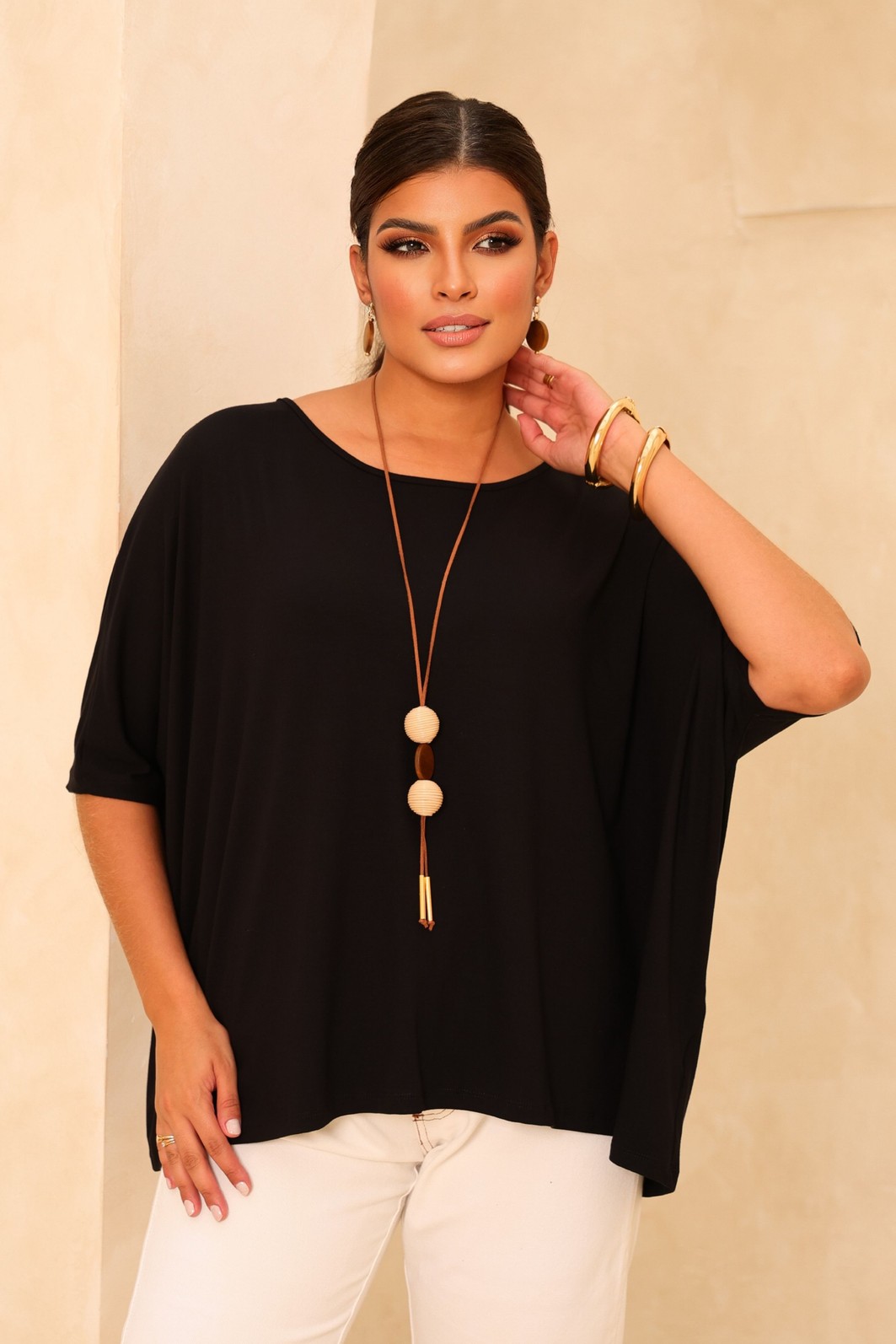 BLUSA MORCEGO - PRETA