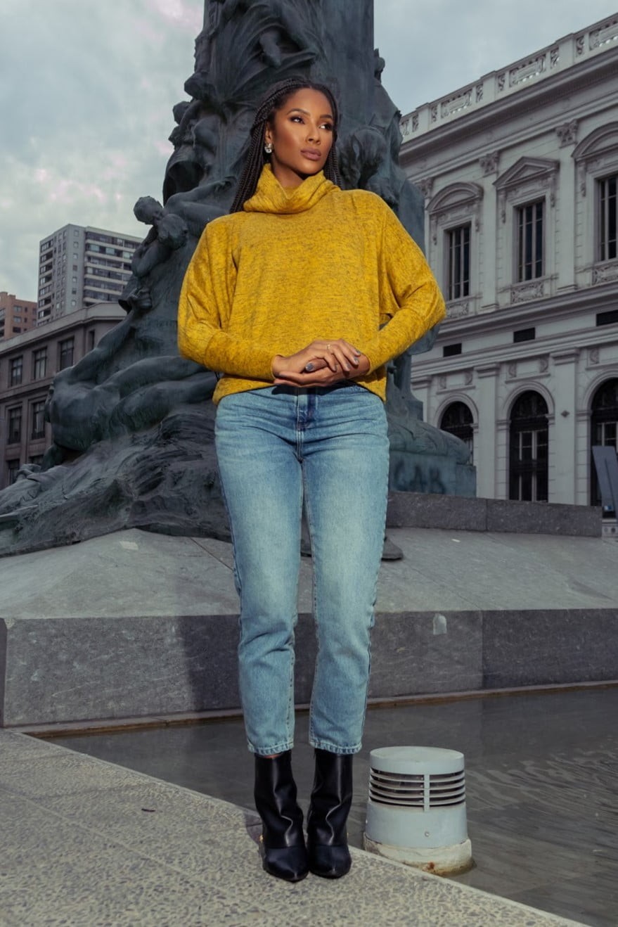 BLUSA MORCEGO LÃZINHA - MOSTARDA BLUSA MORCEGO LÃZINHA - MOSTARDA