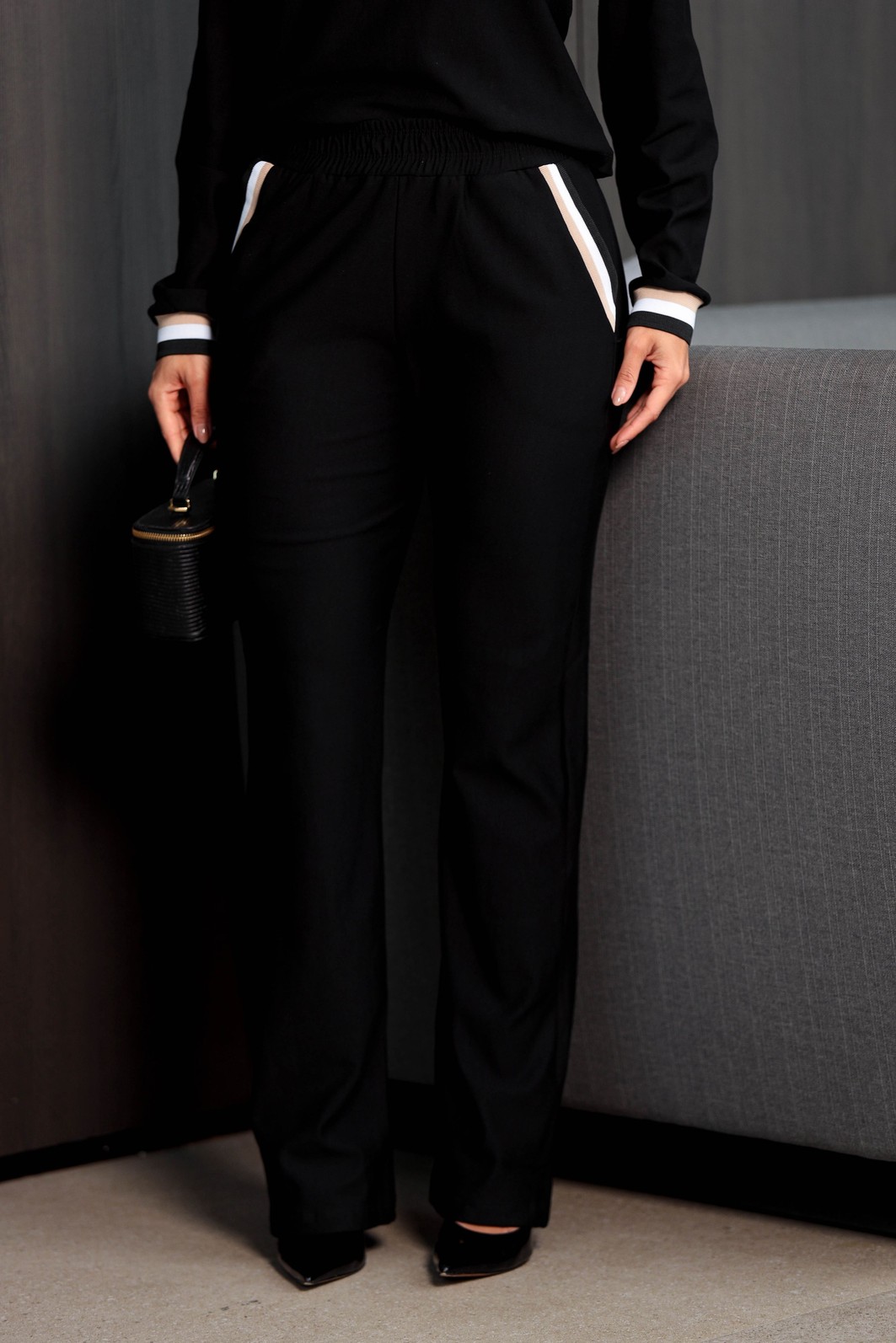 CONJUNTO MOLETINHO COM RIBANA - PRETO CONJUNTO MOLETINHO COM RIBANA - PRETO
