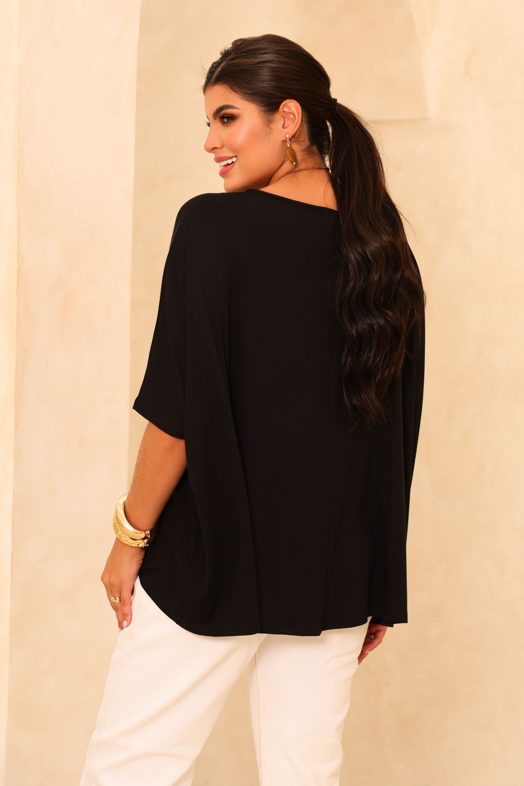BLUSA MORCEGO - PRETA