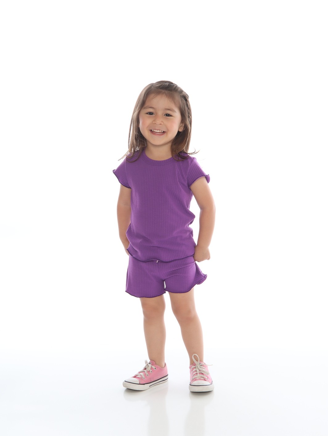 CONJUNTO MENINA BLUSA E SHORTS ROXO CONJUNTO MENINA BLUSA E SHORTS ROXO