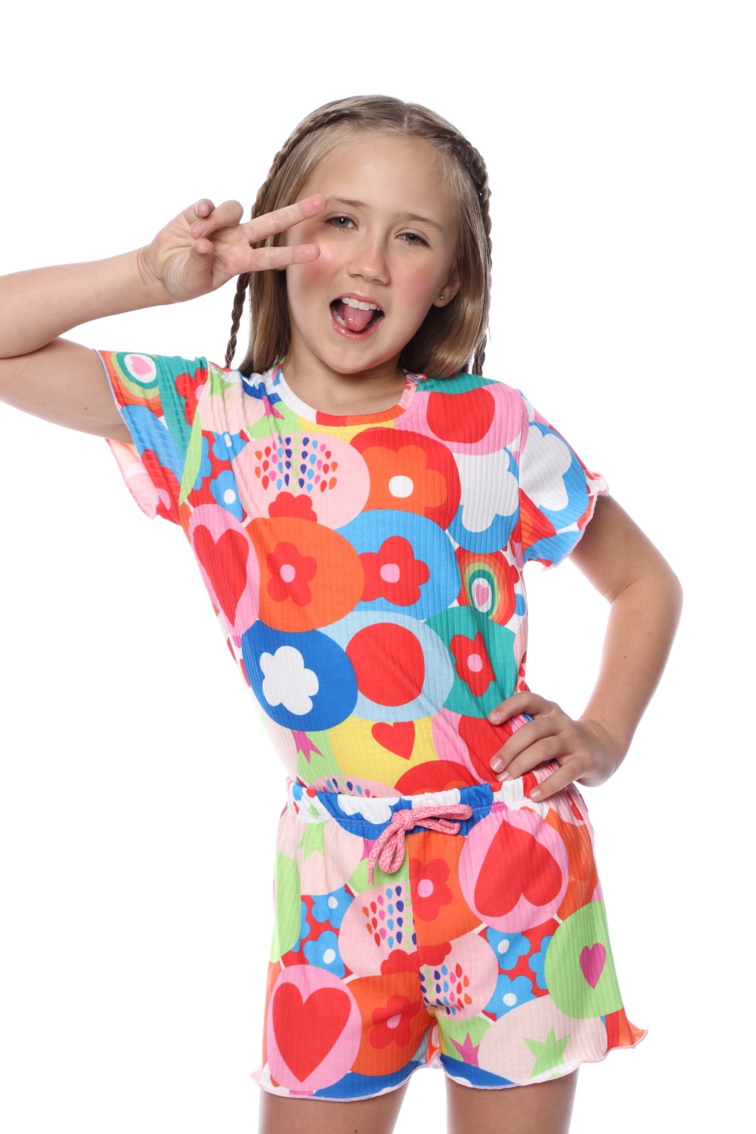 CONJUNTO MENINA BLUSA E SHORTS COLORS CONJUNTO MENINA BLUSA E SHORTS COLORS