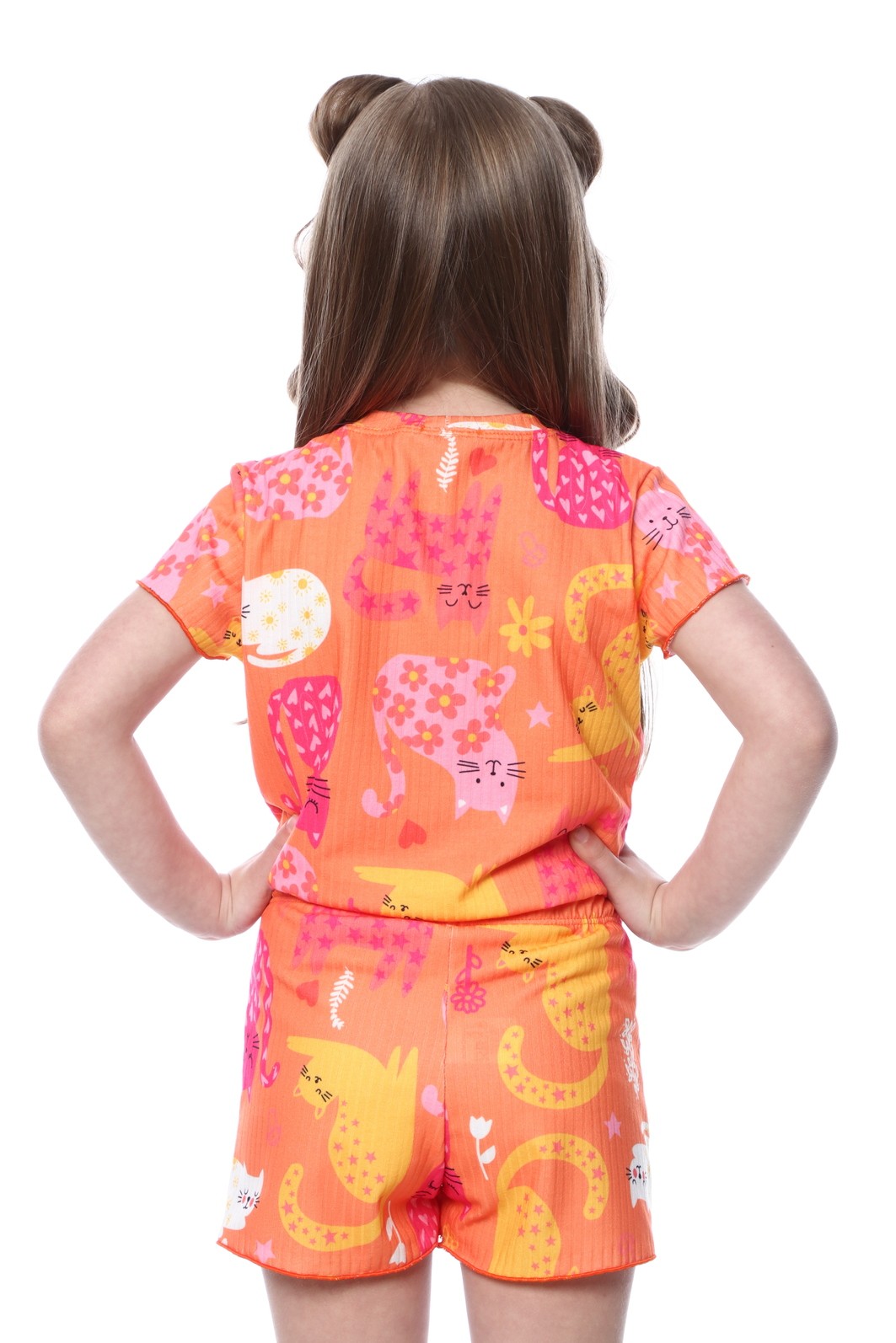 CONJUNTO MENINA BLUSA E SHORTS GATINHOS CONJUNTO MENINA BLUSA E SHORTS GATINHOS