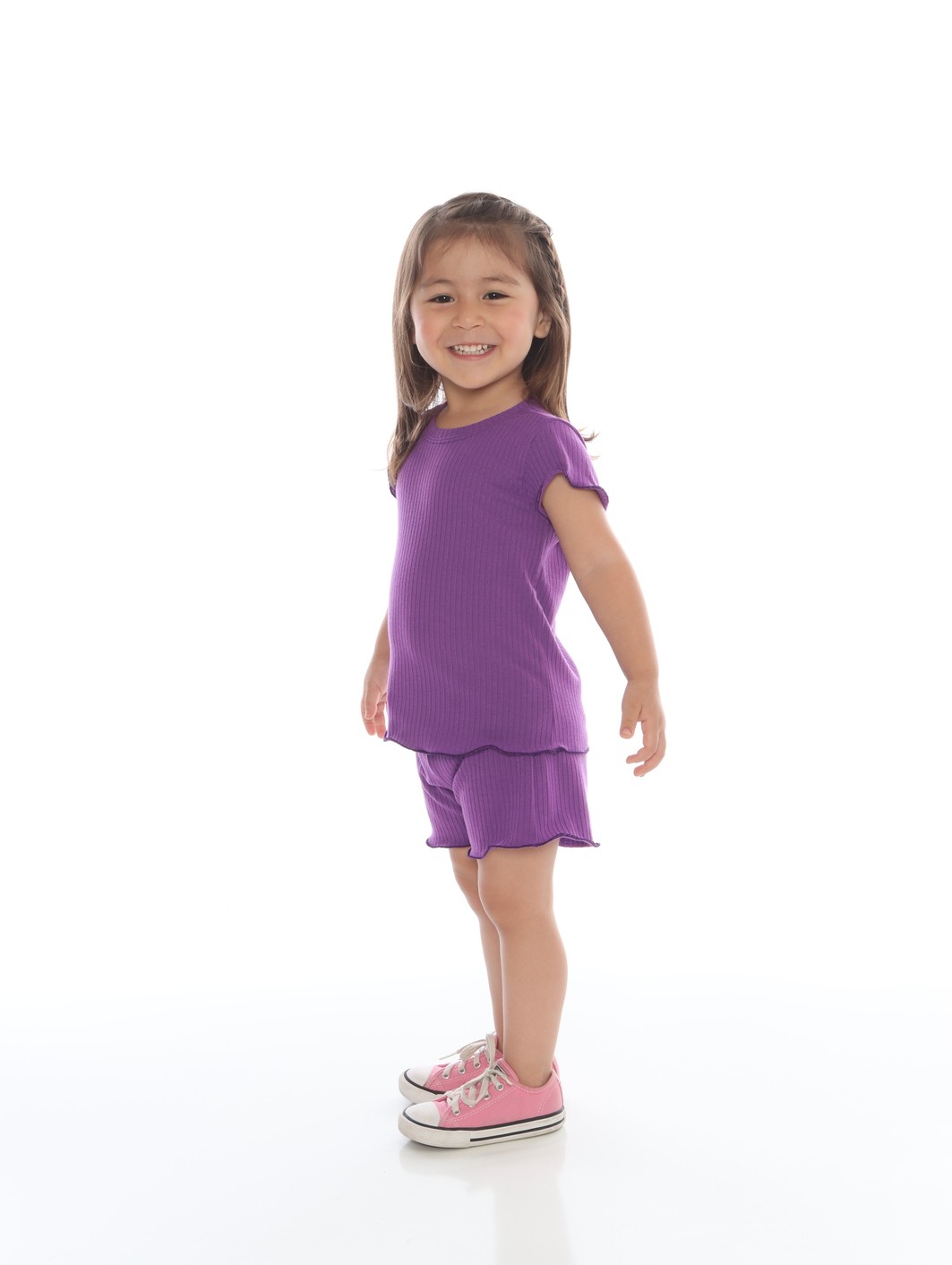 CONJUNTO MENINA BLUSA E SHORTS ROXO CONJUNTO MENINA BLUSA E SHORTS ROXO