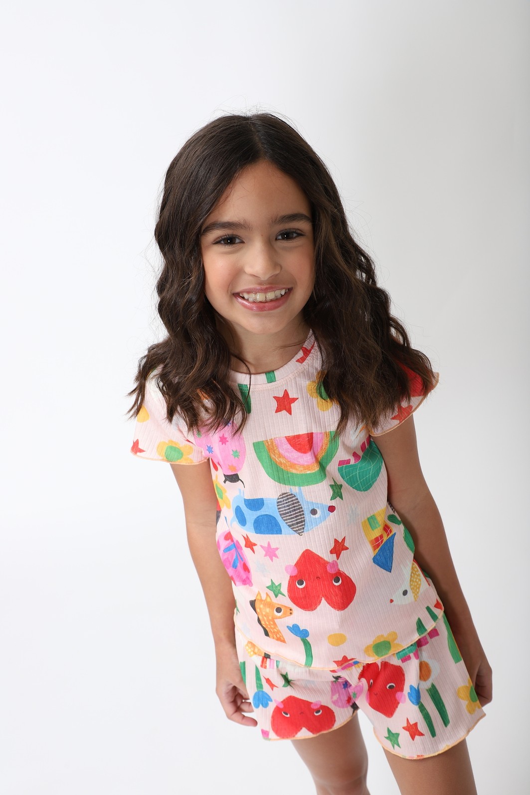 CONJUNTO MENINA BLUSA E SHORTS SAIA UNIVERSO FELIZ CONJUNTO MENINA BLUSA E SHORTS SAIA UNIVERSO FELIZ