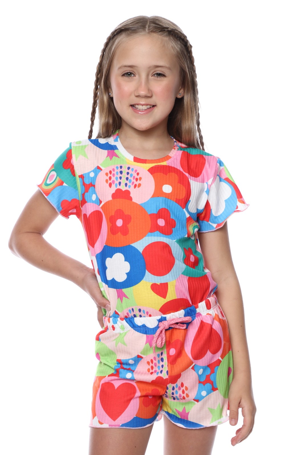 CONJUNTO MENINA BLUSA E SHORTS COLORS CONJUNTO MENINA BLUSA E SHORTS COLORS