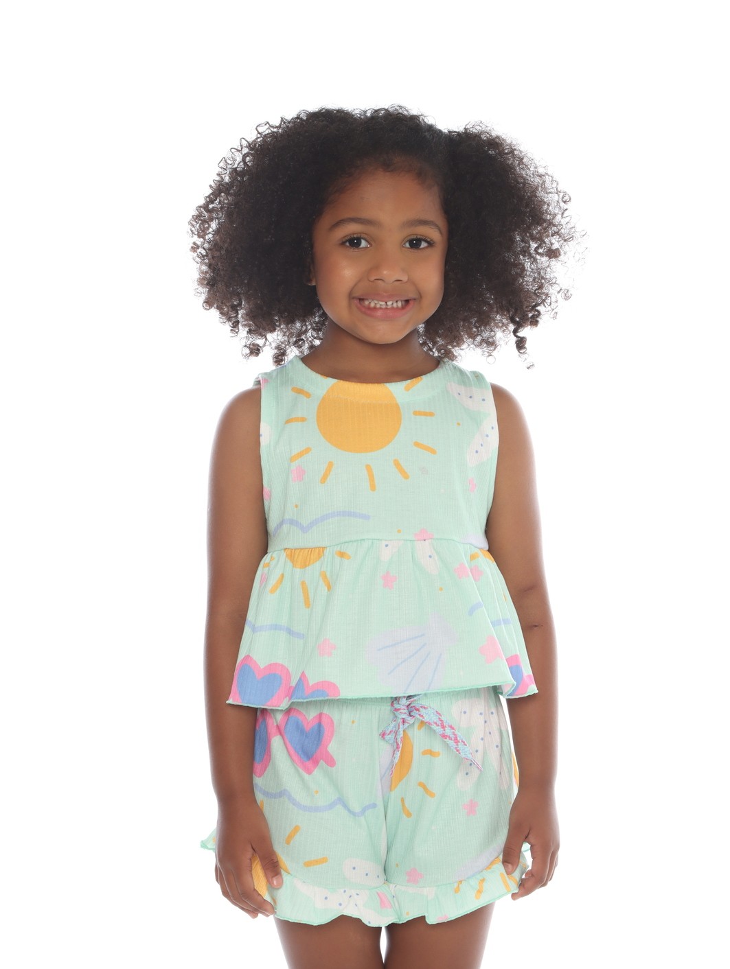 CONJUNTO MENINA BLUSA E SHORTS FUNDO DO MAR CONJUNTO MENINA BLUSA E SHORTS FUNDO DO MAR